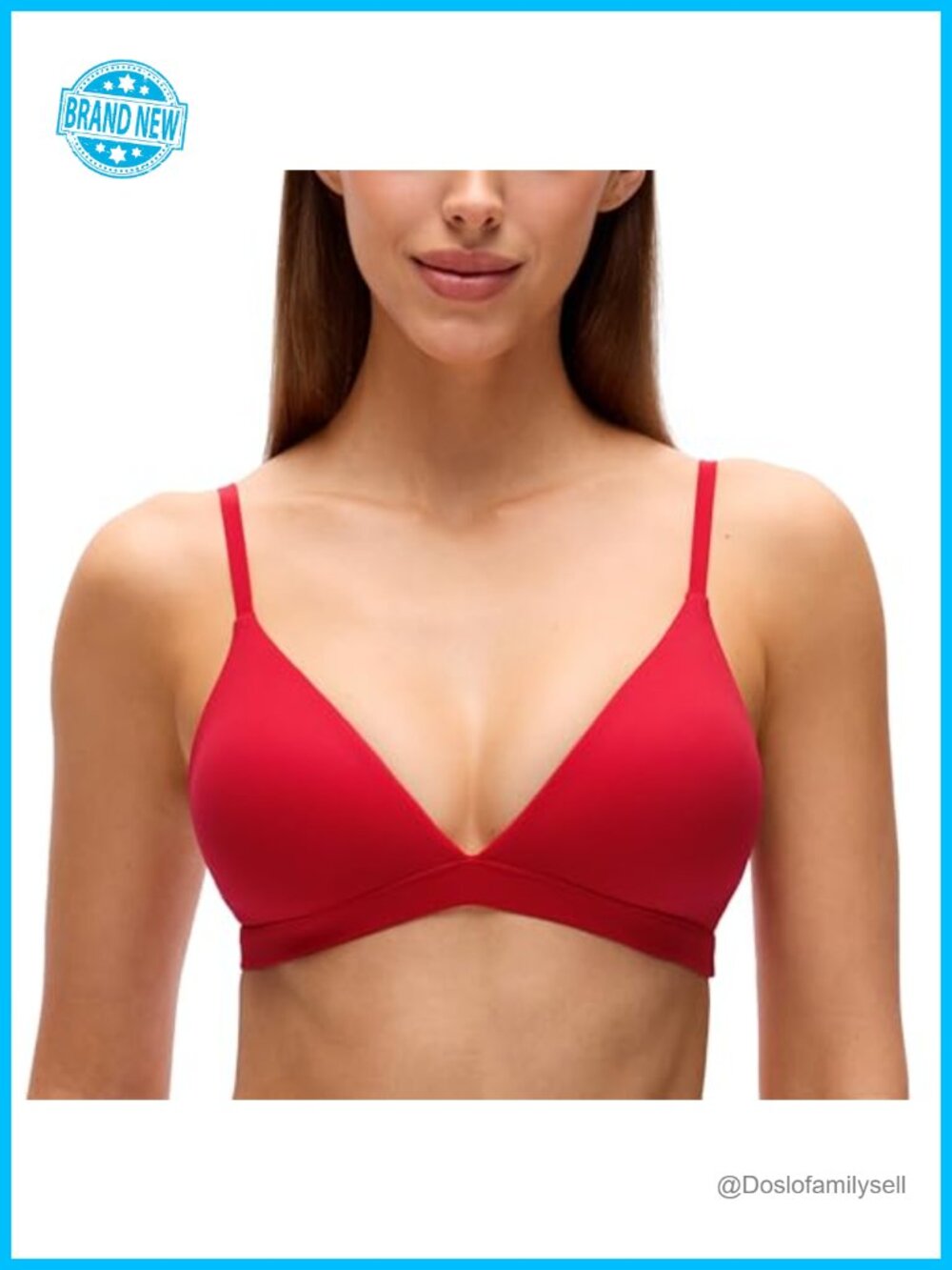 Softhold Triangle Bralette Wire Free Plunge Adjustable Straps